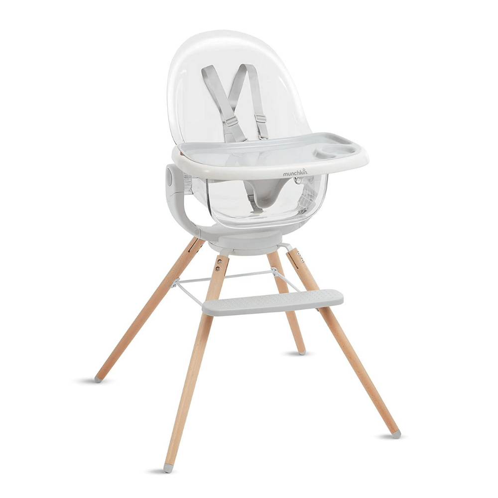 Munchkin 360  Cloud Baby High Chair with Clear Seat and 360  Swivel
