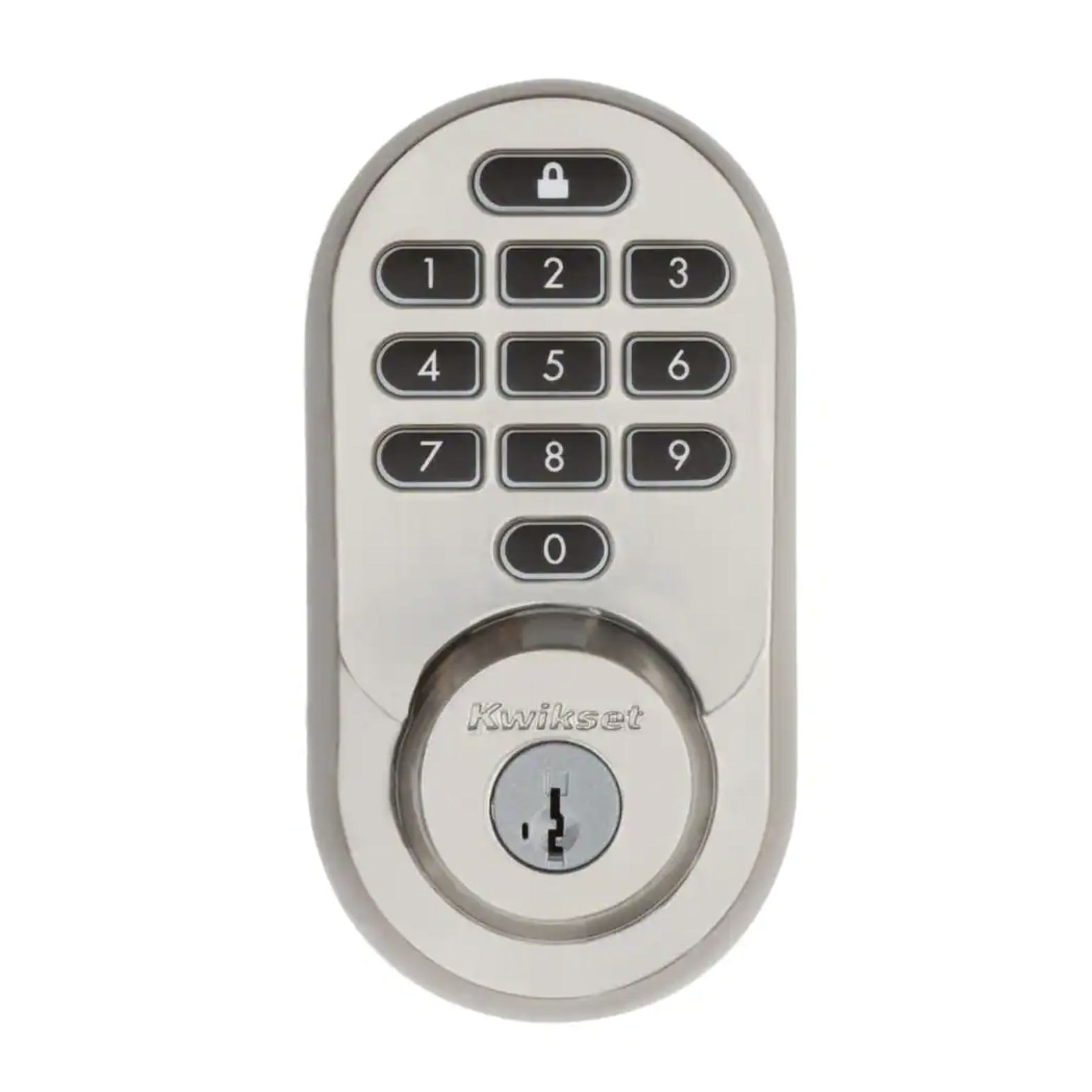 Kwikset Halo Satin Nickel Keypad Wi-Fi Electronic Single-Cylinder Smart Lock
