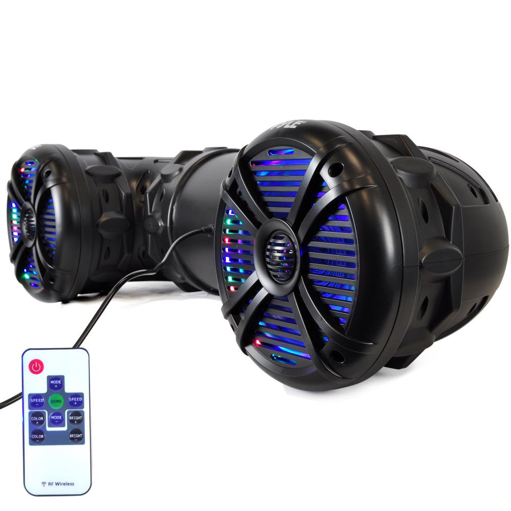 Pyle PLATV85BT 8″ 1000 Watt Waterproof Amplified Bluetooth ATV Marine Speakers