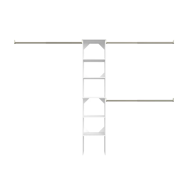 ClosetMaid Pure White/White SuiteSymphony 48″ W - 108″ W Closet System Starter Kit