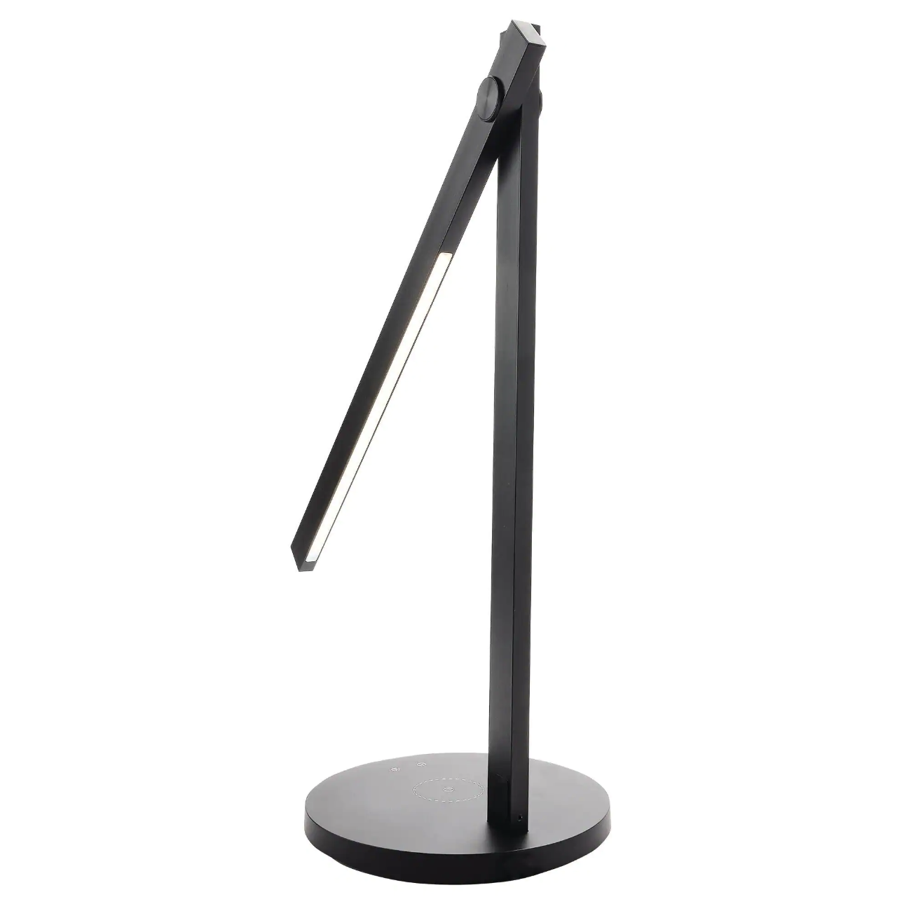 Newhouse Lighting Adonis 17 in. Black LED Dimmable Desk Lamp with Wireless Charger