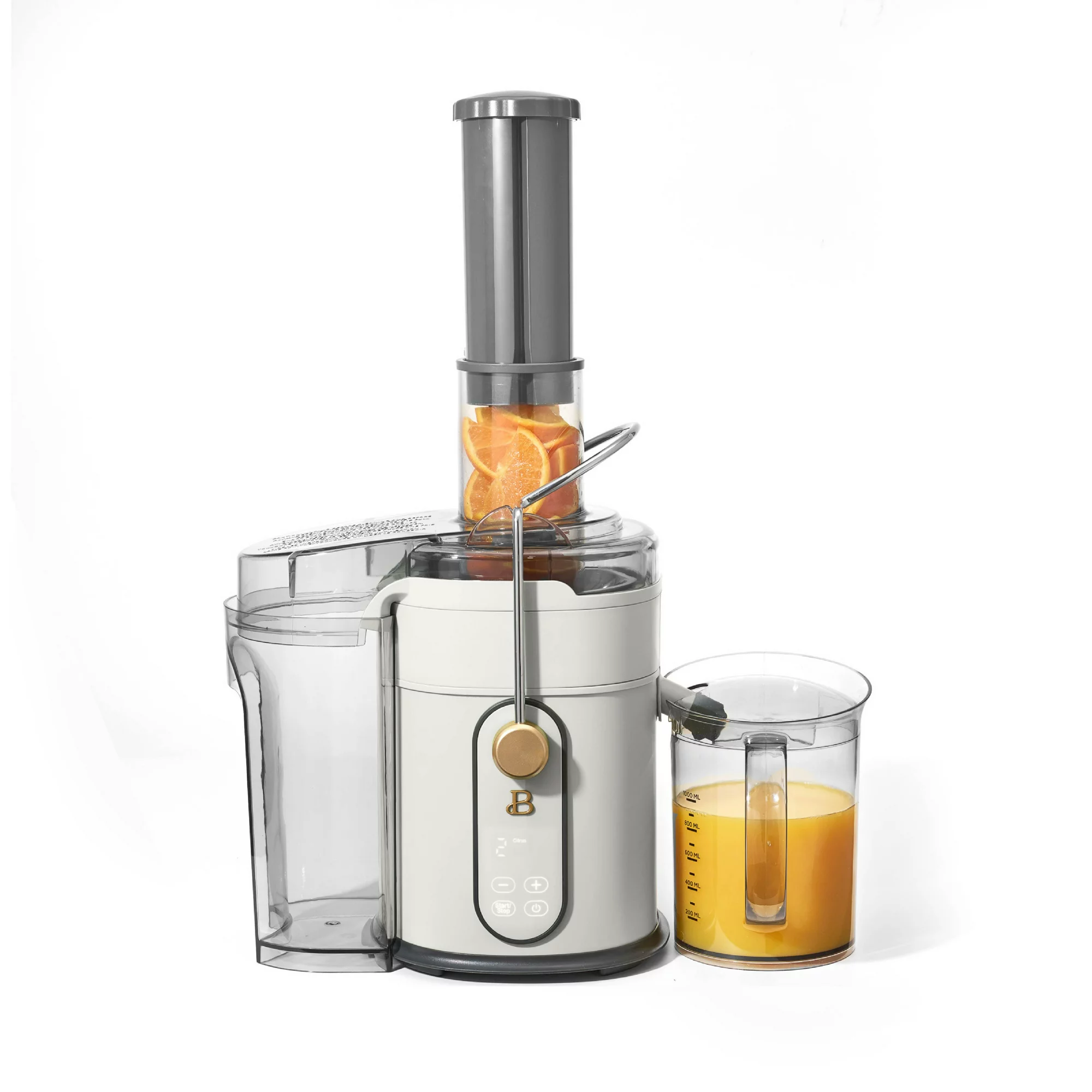 Beautiful 5-Speed 1000W Electric Juice Extractor with Touch Activated Display. White Icing by Drew Barrymore