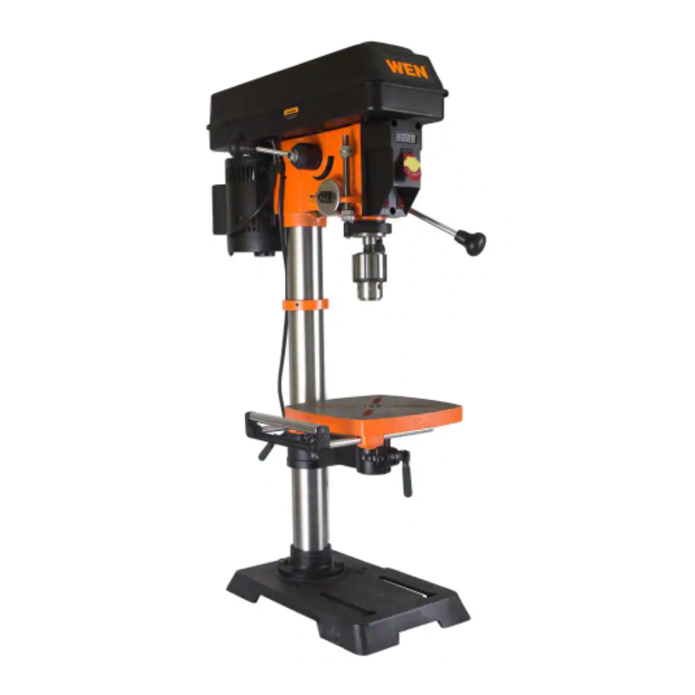 Wen 5-Amp 12 in. Variable Speed Cast Iron Benchtop Drill Press with Laser. Work Light. and 5/8 in. Chuck Capacity