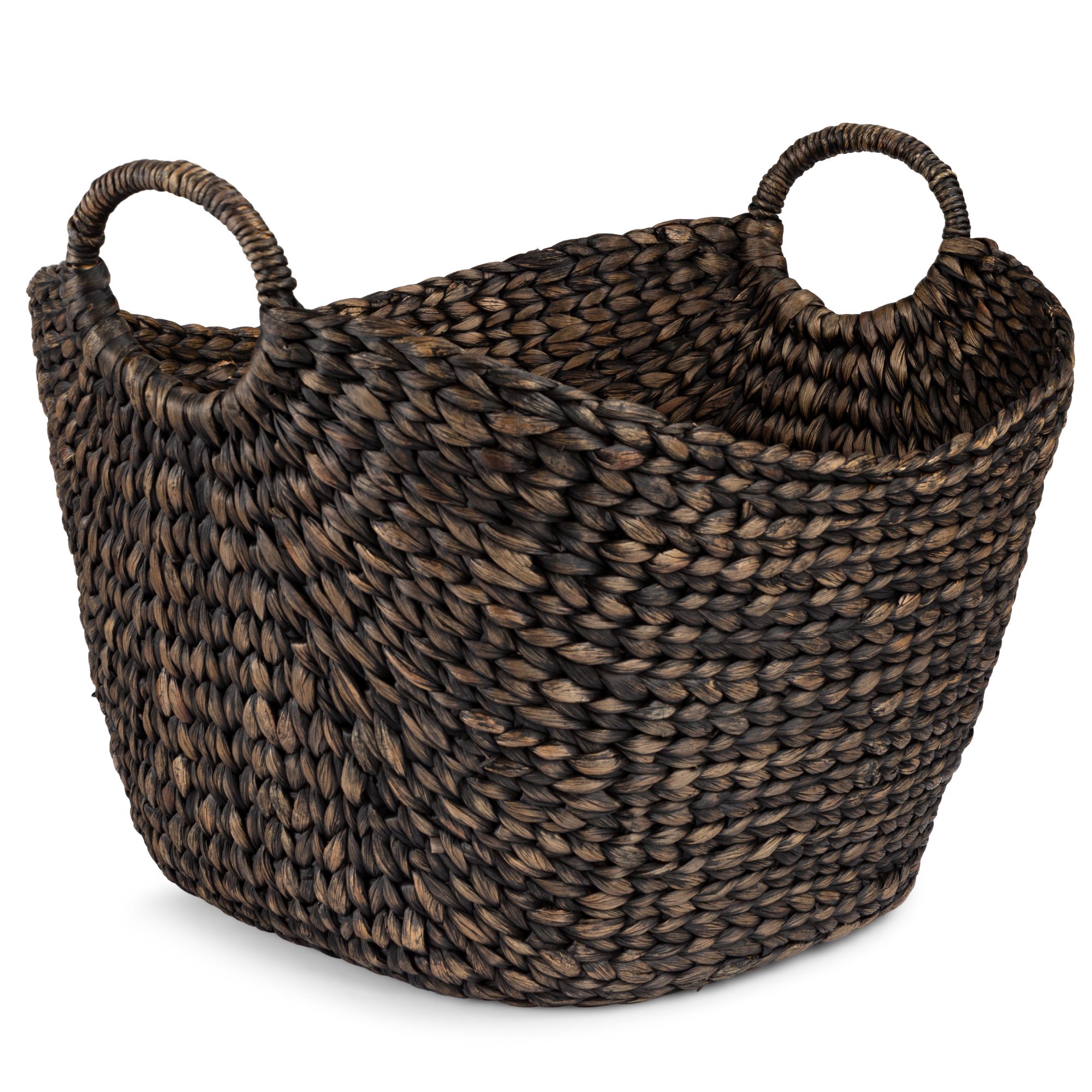 Best Choice Products Portable Large Hand Woven Wicker Braided Storage Laundry Basket Organizer