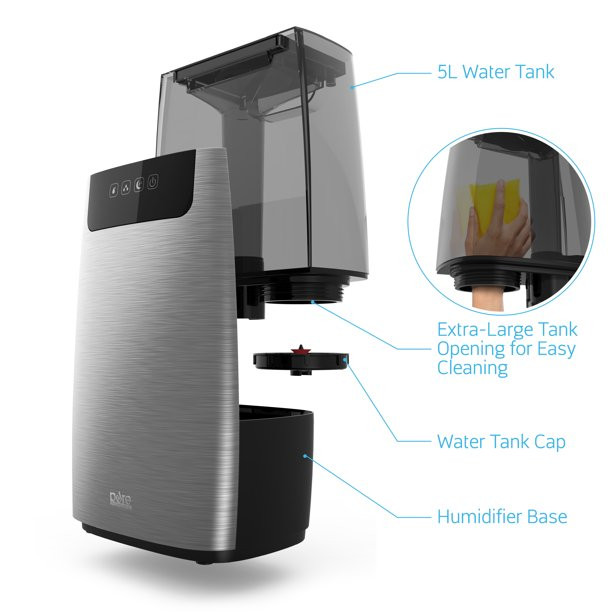 Pure Enrichment Hume XL Ultrasonic Cool Mist Humidifier Large. 1.3 Gallon Water Tank