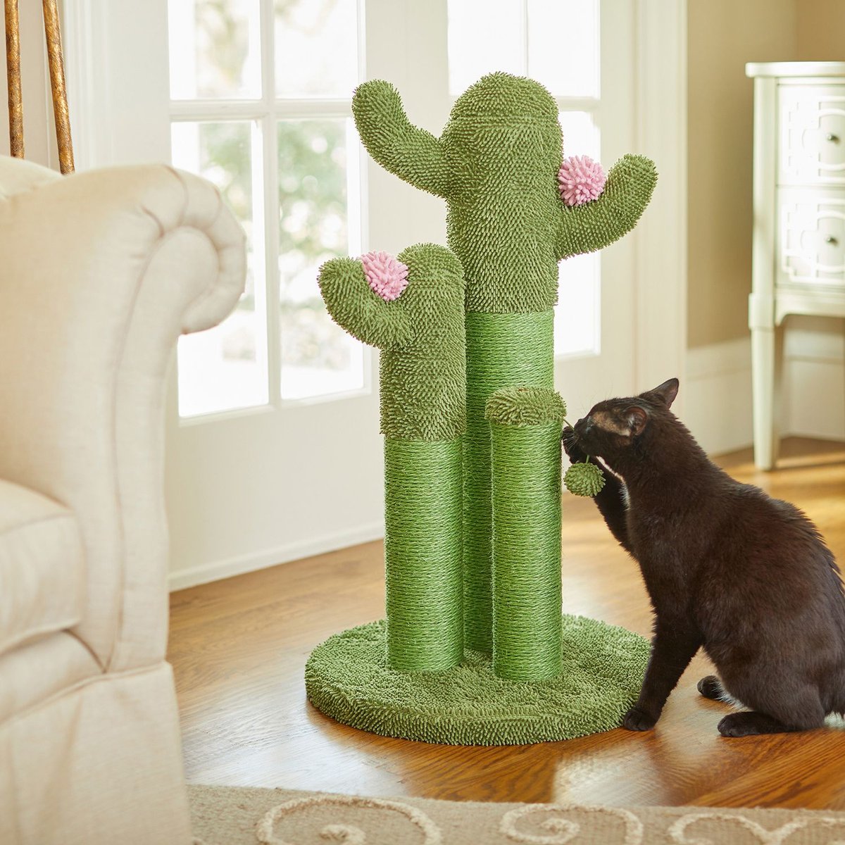 Frisco Cactus Cat Scratching Post. 31-in. Tri-post