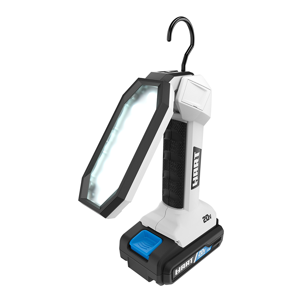 Hart 20-Volt LED Folding Project Light Kit (1) 20-Volt 1.5Ah Lithium-ion Battery