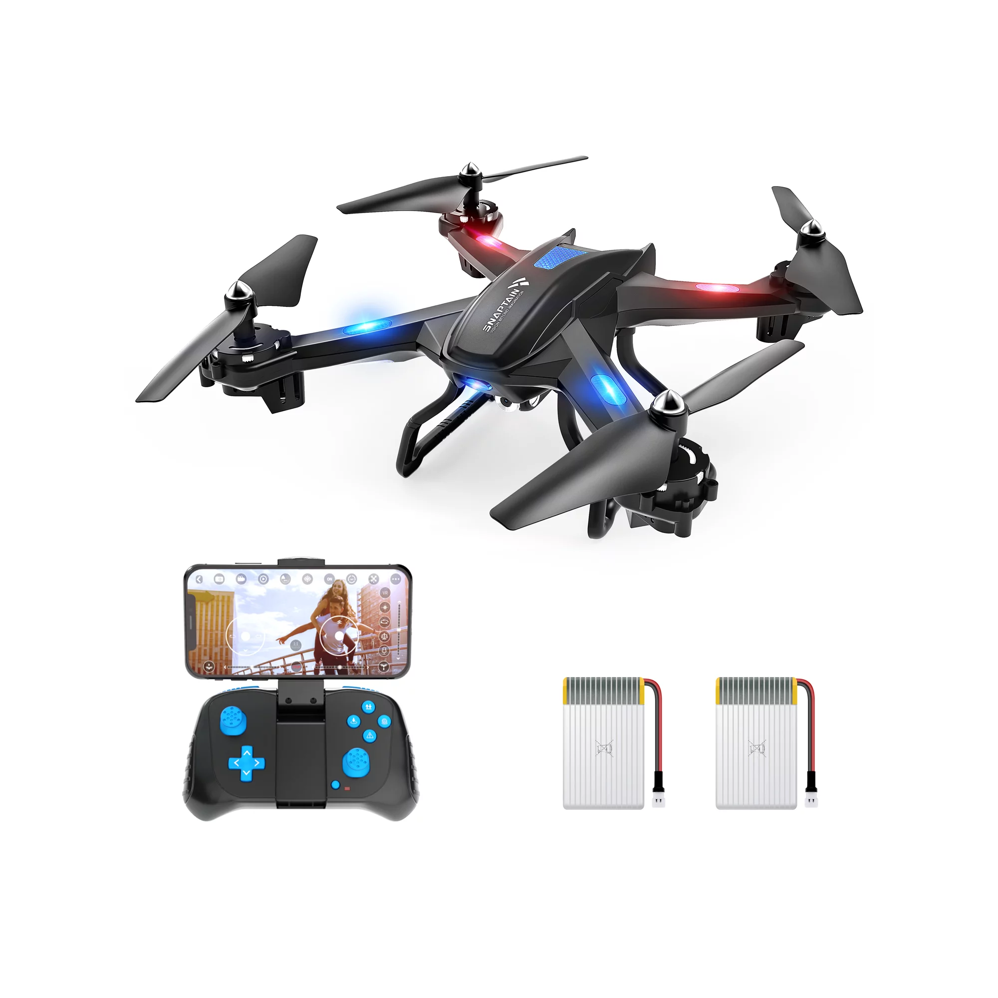 Snaptain S5C WiFi FPV Drone with 720P HD Camera. Voice Control. Gesture Control RC Quadcopter