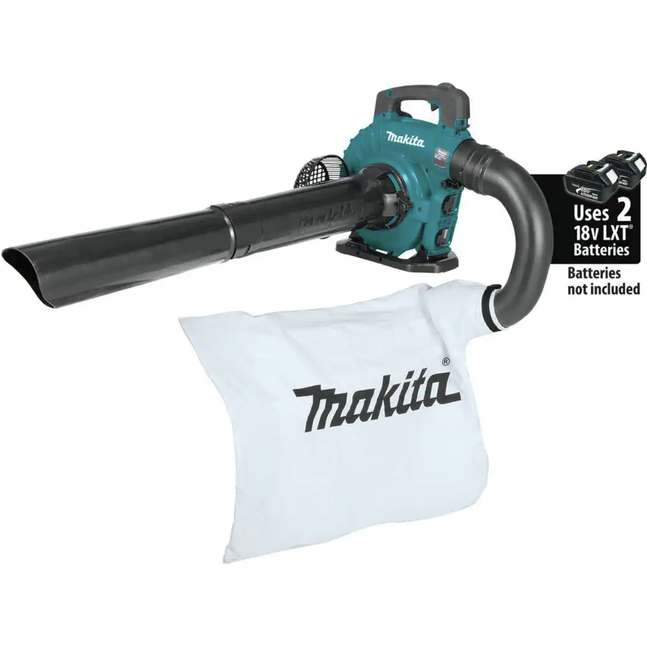 Makita 120MPH 473CFM 18V X2 (36V) LXT Lithium-Ion Brushless Cordless Blower with Vacuum Attachment Kit. Tool-Only (XBU04ZV)