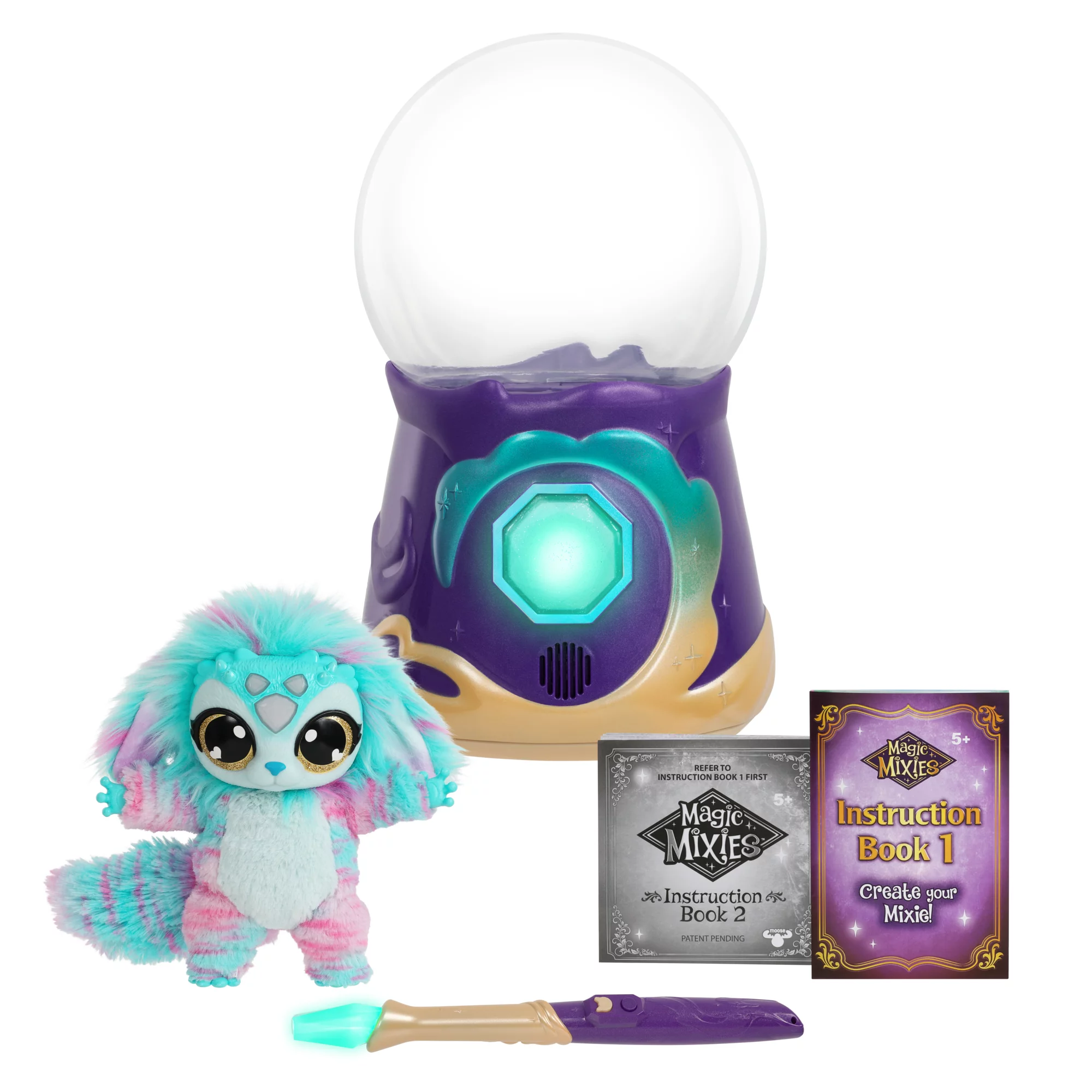 Magic Mixies Magical Misting Crystal Ball with Interactive 8-Inch Blue Plush Toy and 80+ Sounds and Reactions