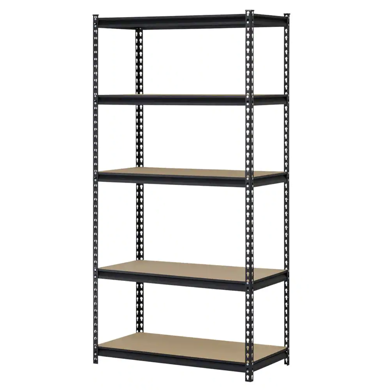 Edsal 5-Shelf Steel Shelving Unit in Black (72 in. H x 36 in. W x 18 in. D)