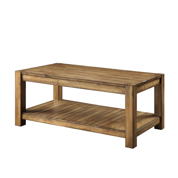 Better Homes & Gardens Bryant Solid Wood Coffee Table. Rustic Maple Brown Finish