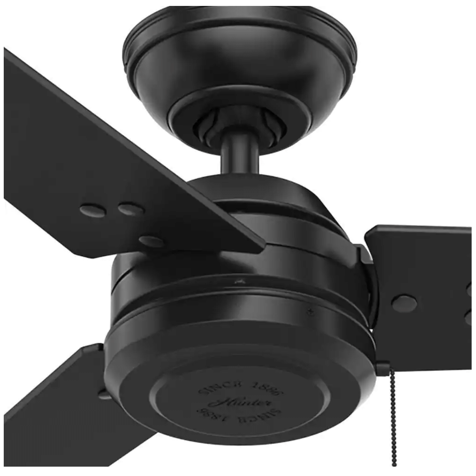 Hunter Cassius 52 in. Indoor/Outdoor Matte Black Ceiling Fan (59264)