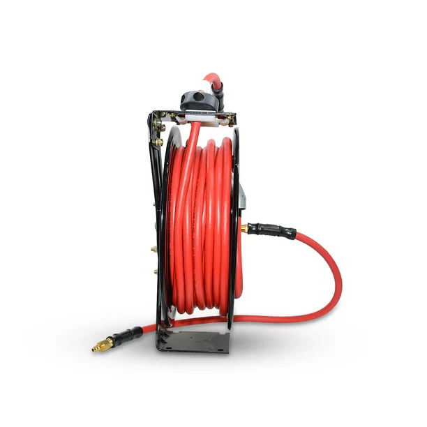 Hyper Tough Heavy Duty Steel Hose Reel with 3/8in x 50ft Rubber Air Hose