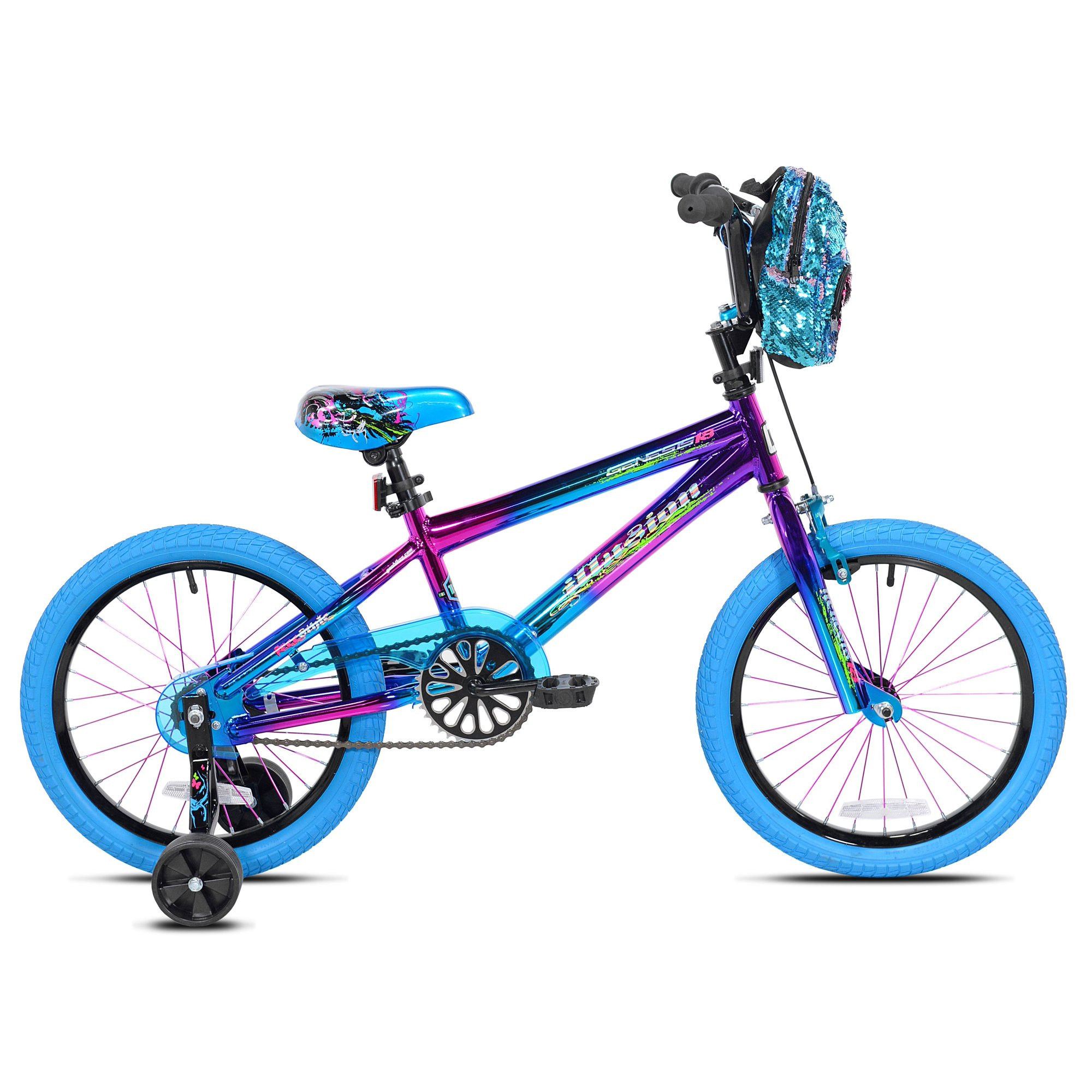 Genesis 18 In. Illusion Girl-s Bike. Blue/Purple
