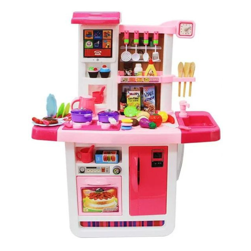 Hillo Large Kitchen Playset Cooking Little Chef. Pink