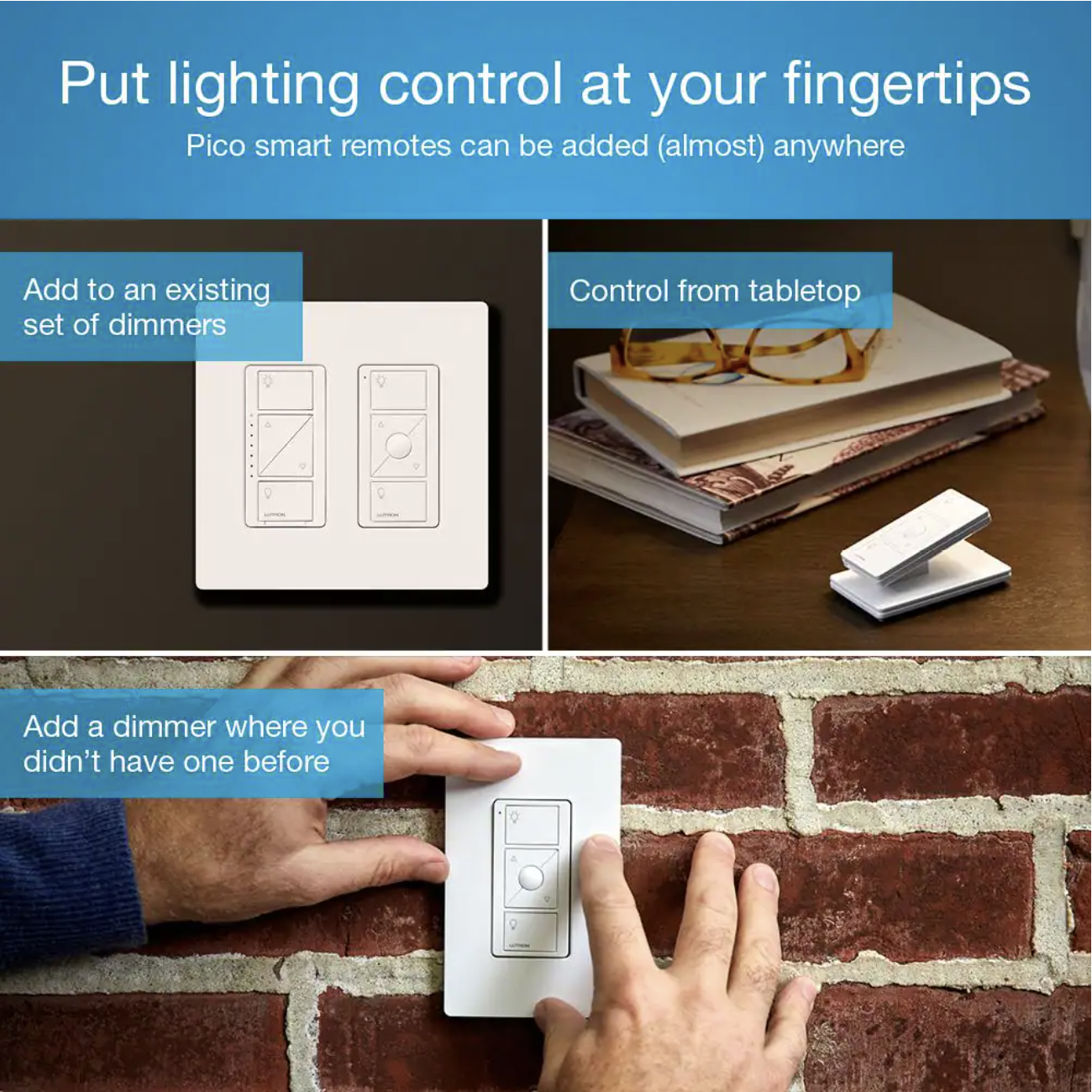 Lutron Caseta Wireless Smart Lighting Dimmer Switch and Remote Kit for Wall and Ceiling Lights (2-Pack)