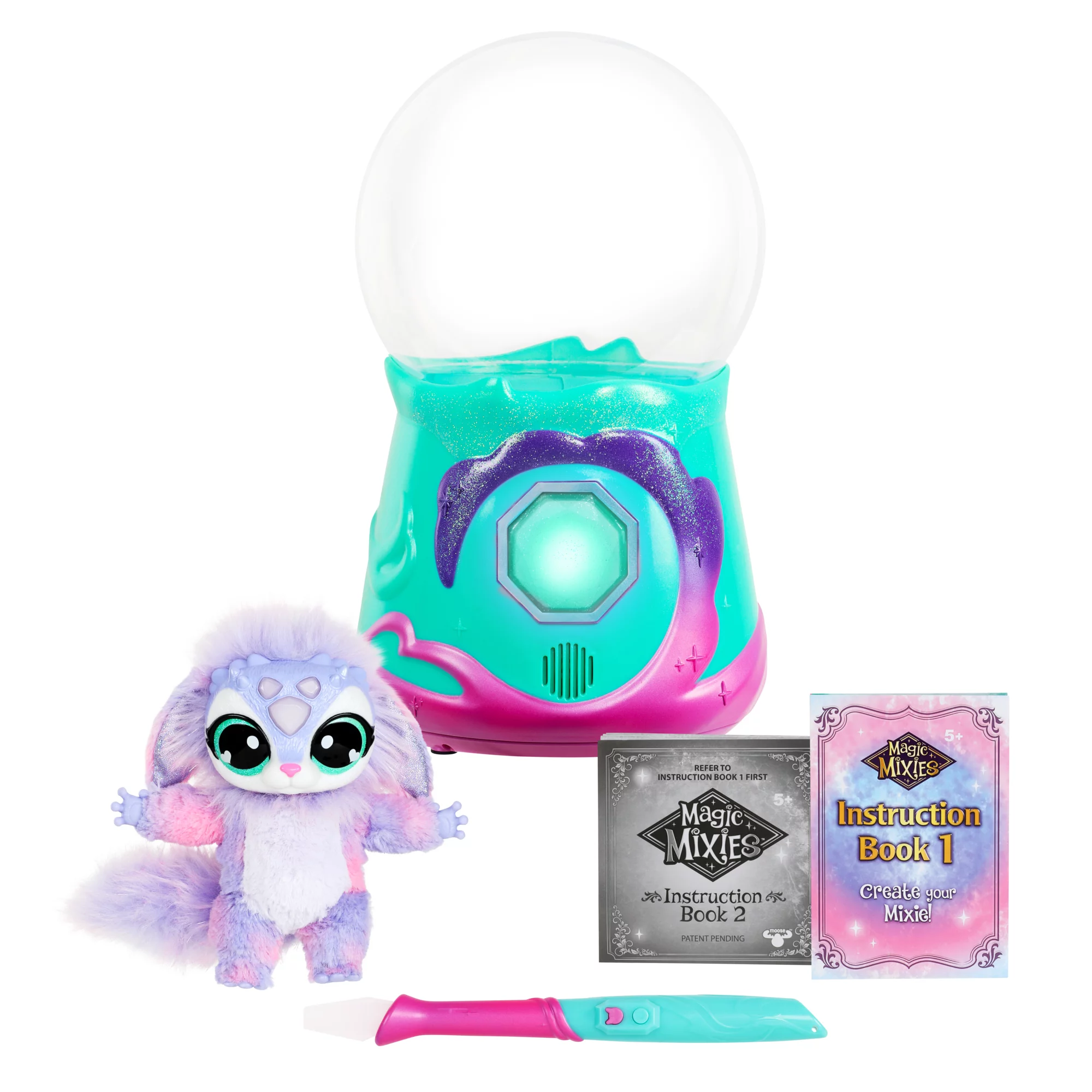 Magic Mixies Sparkle Magic Crystal Ball with Exclusive Interactive 8-Inch Sparkle Plush Toy and 80+ Sounds and Reactions