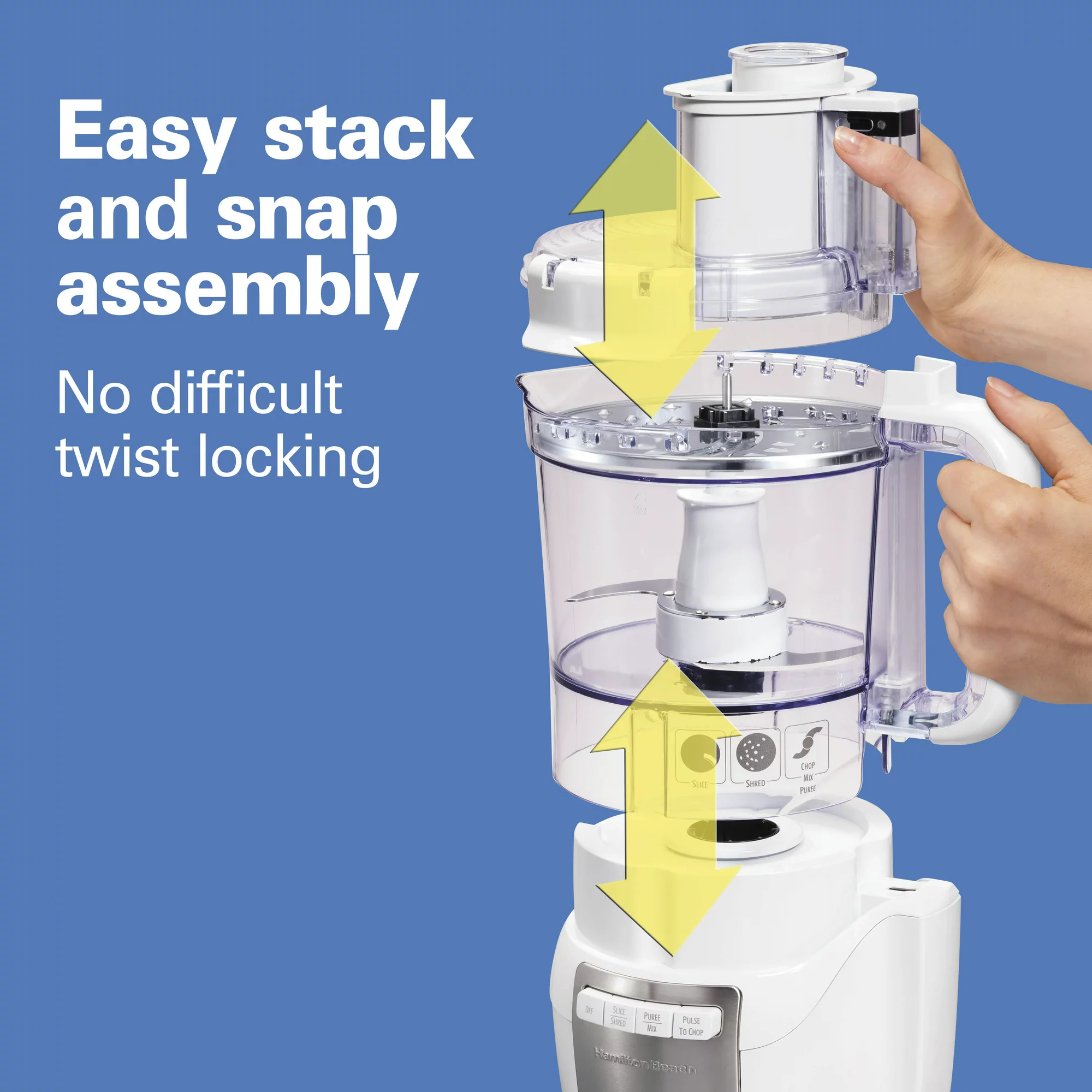 Hamilton Beach Stack & Snap Food Processor. 12 Cup Capacity. Model 70729