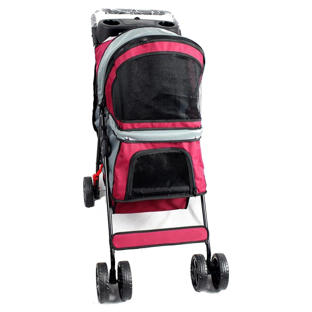 Jespet 4 Wheel Pet Stroller. Red. 36-in
