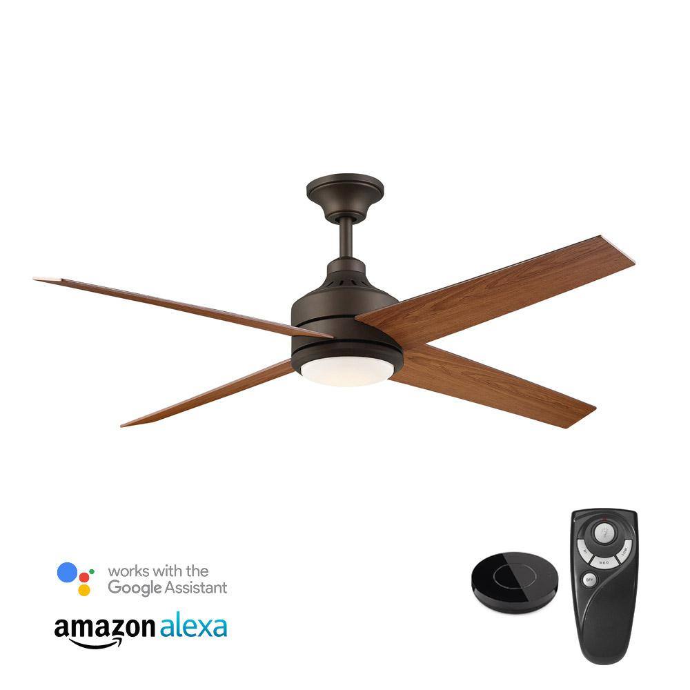 Home Decorators Collection Mercer 56 in. Integrated LED Indoor Oil Rubbed Bronze Ceiling Fan