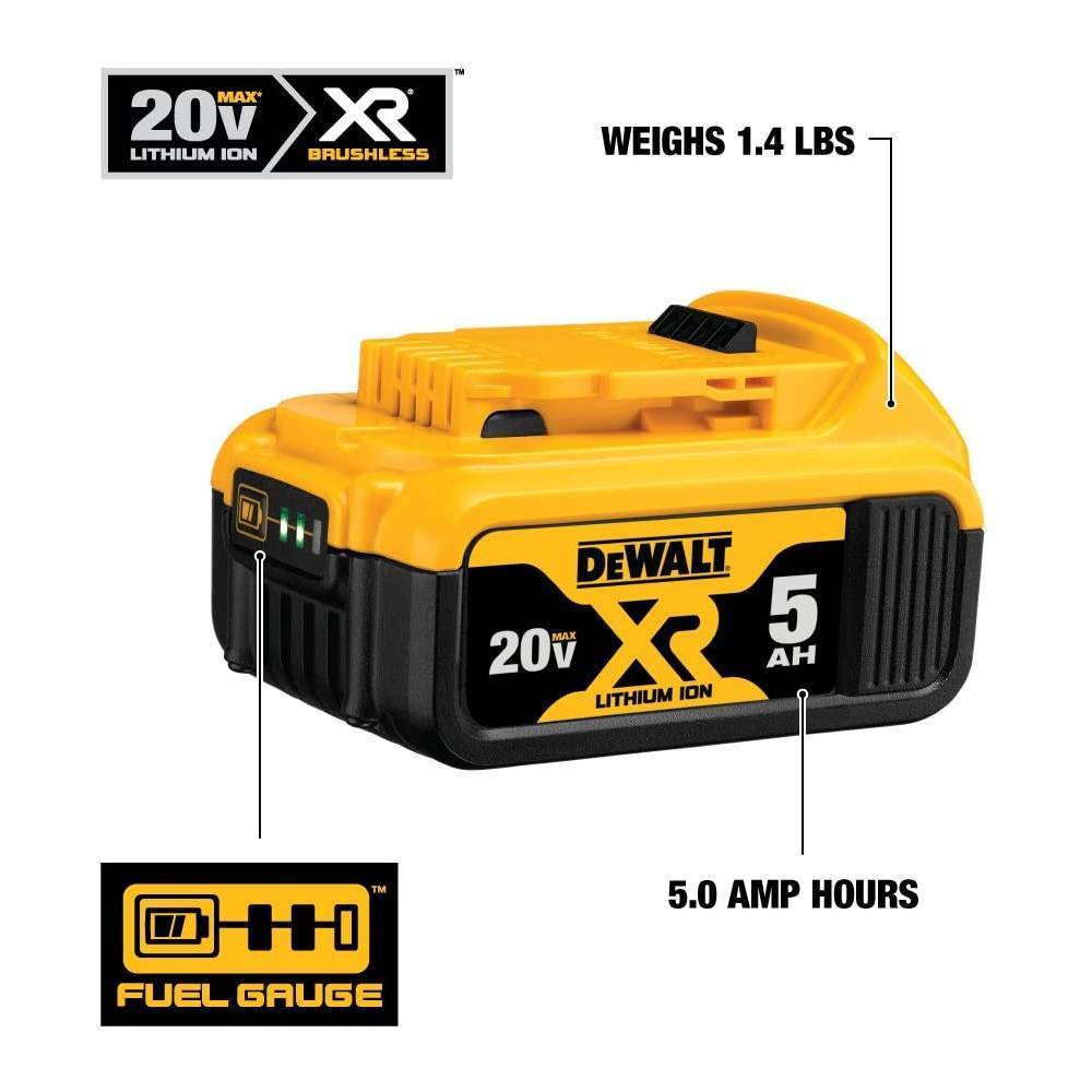 Dewalt 20V Max XR 20V Battery. 5.0-Ah. 2-Pack (DCB205-2)
