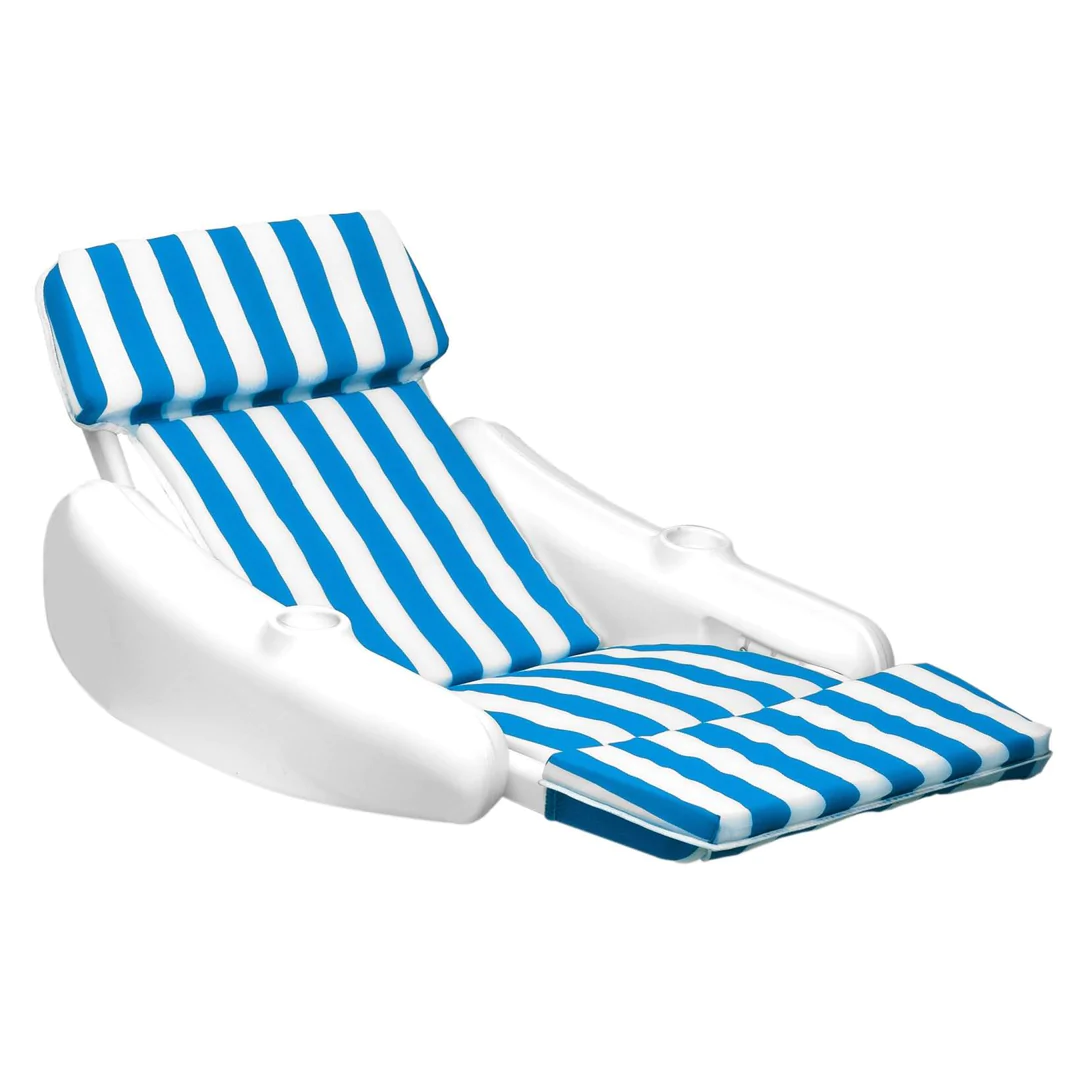 Swimline 10010 SunChaser Padded Floating Luxury Pool Lounge Sling Chair. Blue