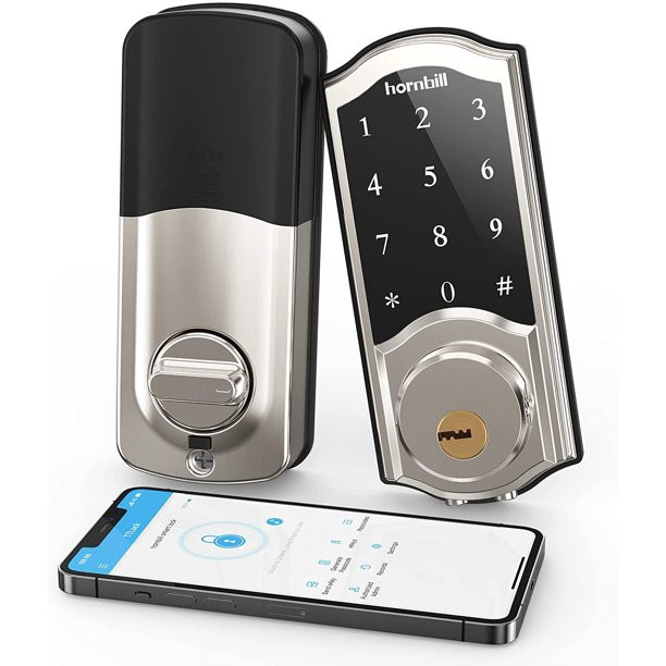Hornbill Smart Deadbolt. Keyless Entry Door Lock for Front Door with Keypad