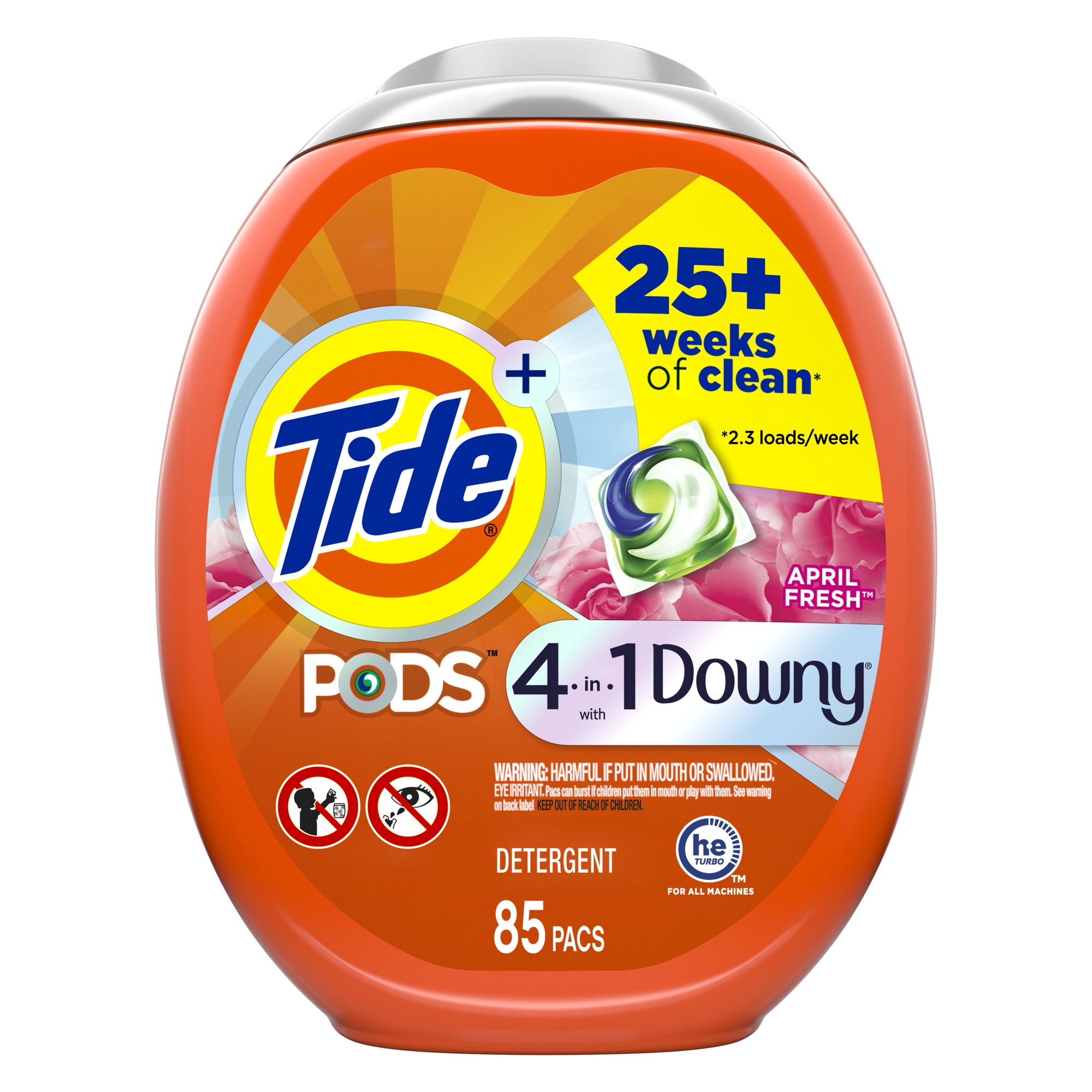 Tide Pods with Downy. April Fresh. 85 Ct Laundry Detergent Pacs