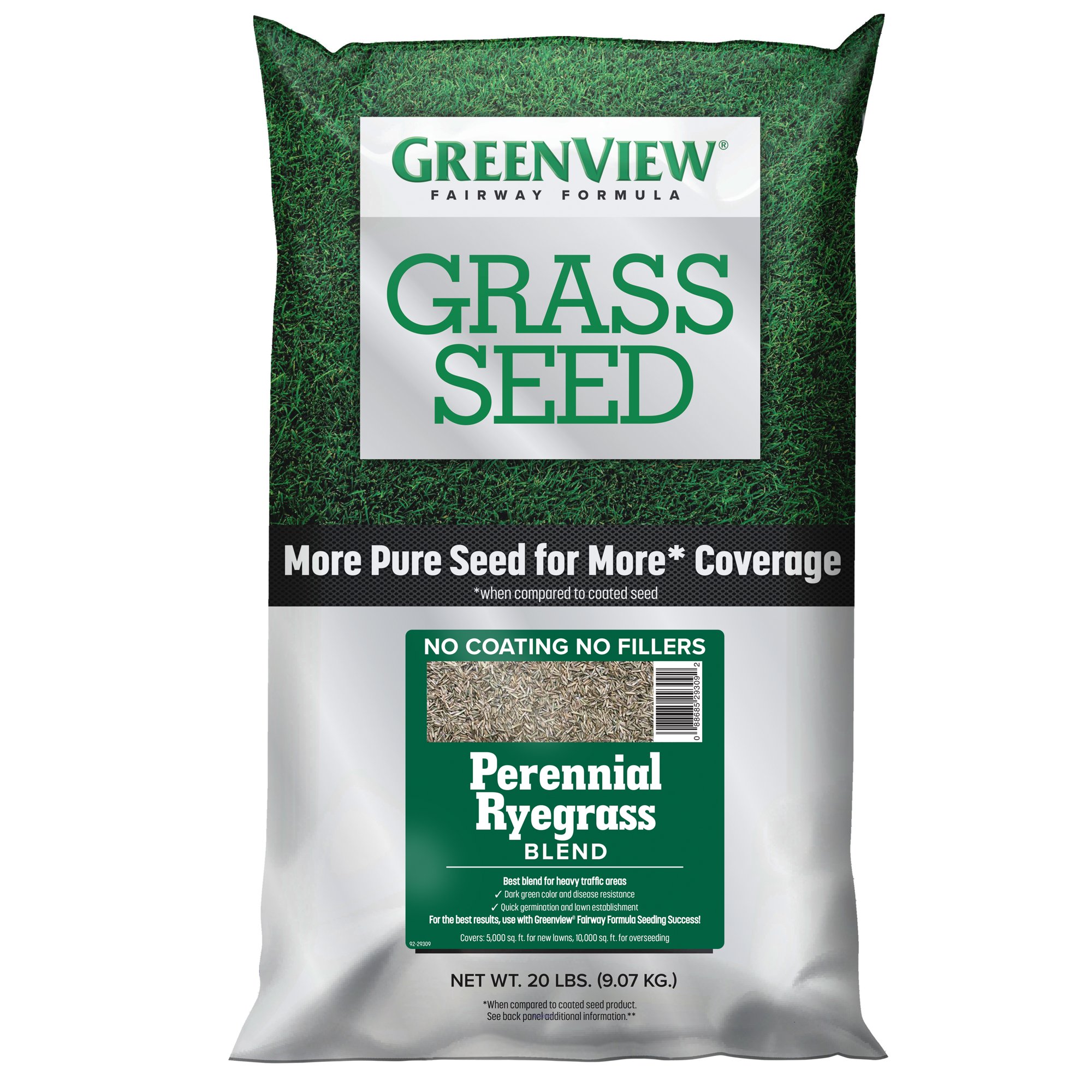 GreenView Fairway Formula Grass Seed Perennial Ryegrass Blend. 20 lb.