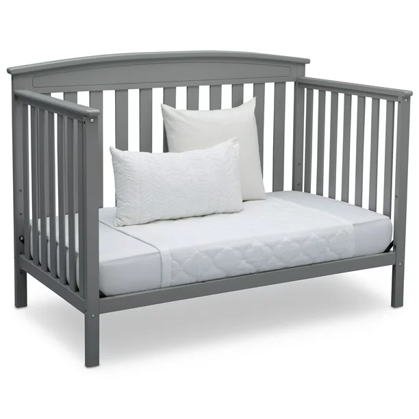 Delta Children Gateway 4-In-1 Convertible Crib. Greenguard Gold Certified. Grey