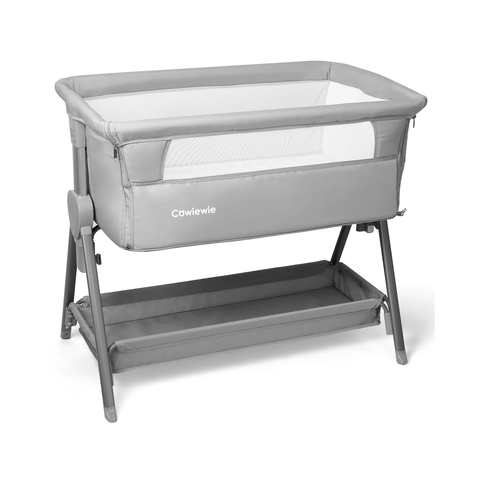 Cowiewie Bassinet for Babies. Large Volume and Mobile with Storage Basket Bedside Sleepers for 0-6 Months