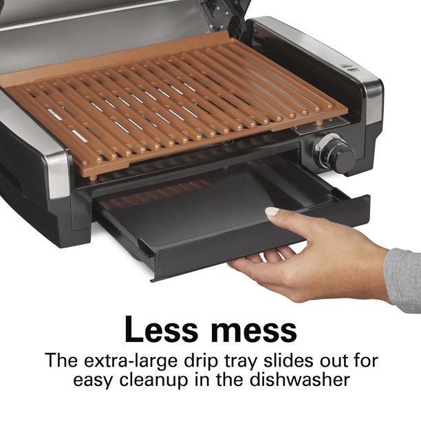 Hamilton Beach 25363 Electric Indoor Searing Grill with Removable Nonstick Ceramic Plate