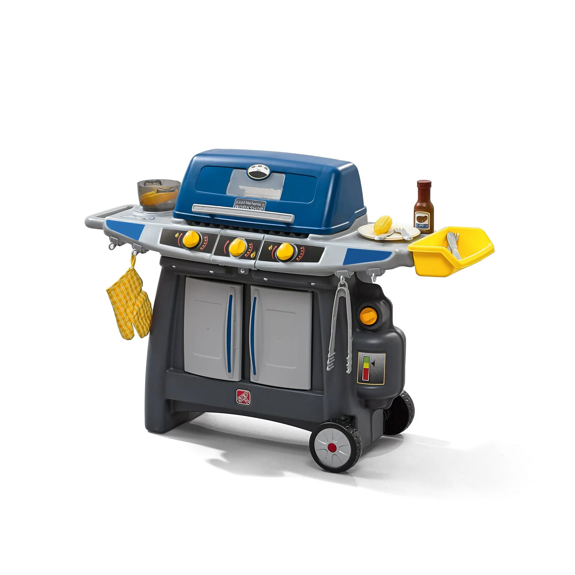 Step2 Sizzle & Smoke Barbecue (BBQ) Toy Grill with 15 Piece Accessory Play Set