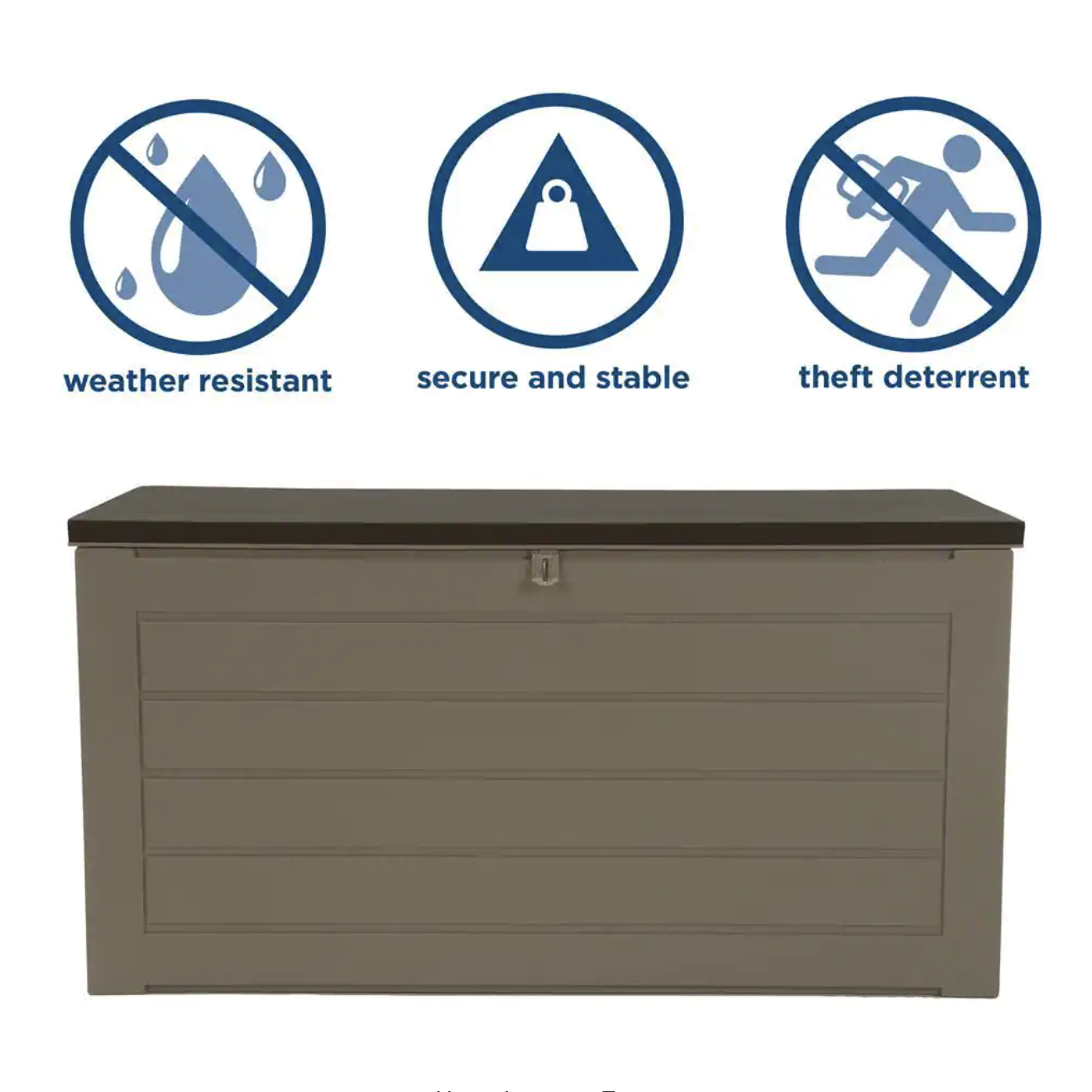 Cosco  180 Gal. Resin Storage Deck Box in Brown