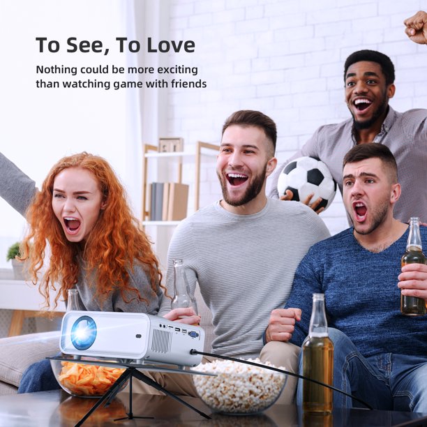 Acrojoy Mini WiFi Projector w/ Tripod. Acrojoy 1080P Supported Movie Projector with 240″ Display & 9500 Lumens