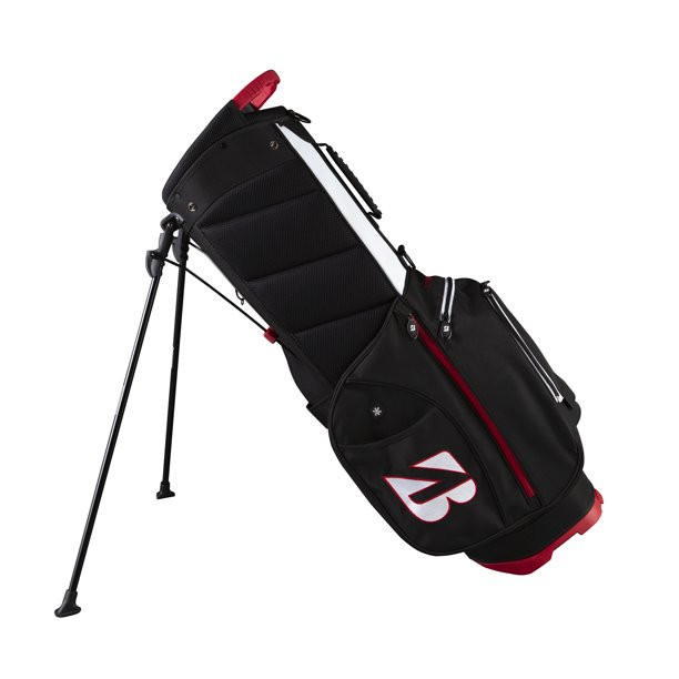 Bridgestone 2020 Lightweight 5-Way Stand Black. White. Red Golf Bag