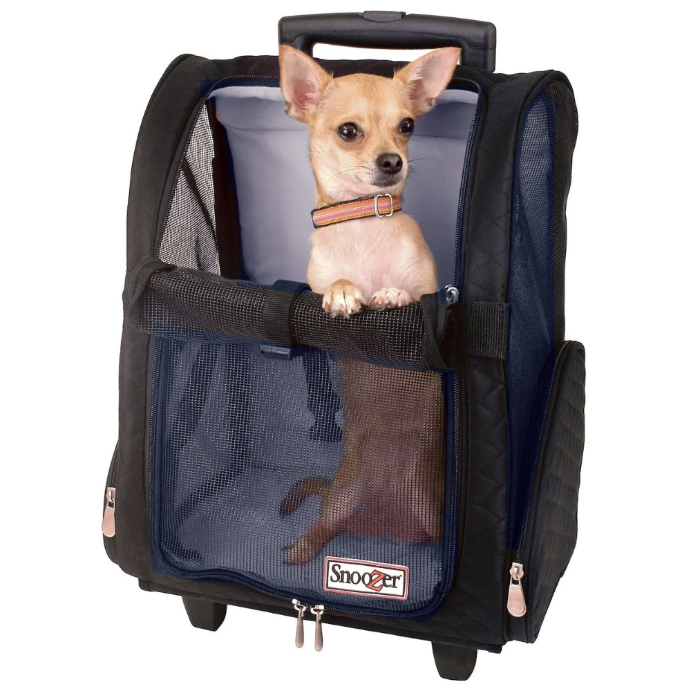 Snoozer Pet Products Black Roll Around 4-in-1 Travel Dog & Cat Carrier Backpack. Large