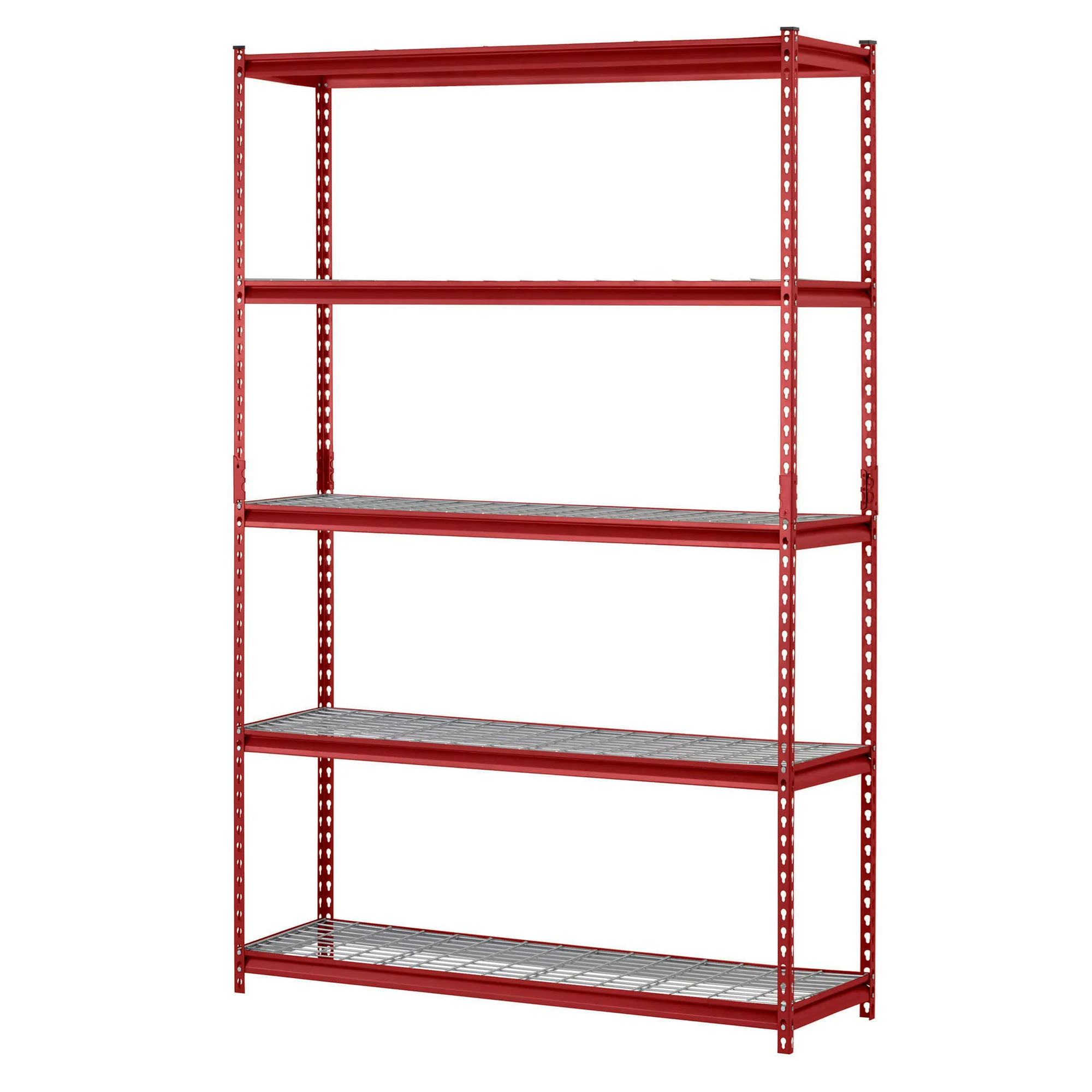 Muscle Rack 48″W x 24″D x 72″H 5-Shelf Garage Shelves. Red