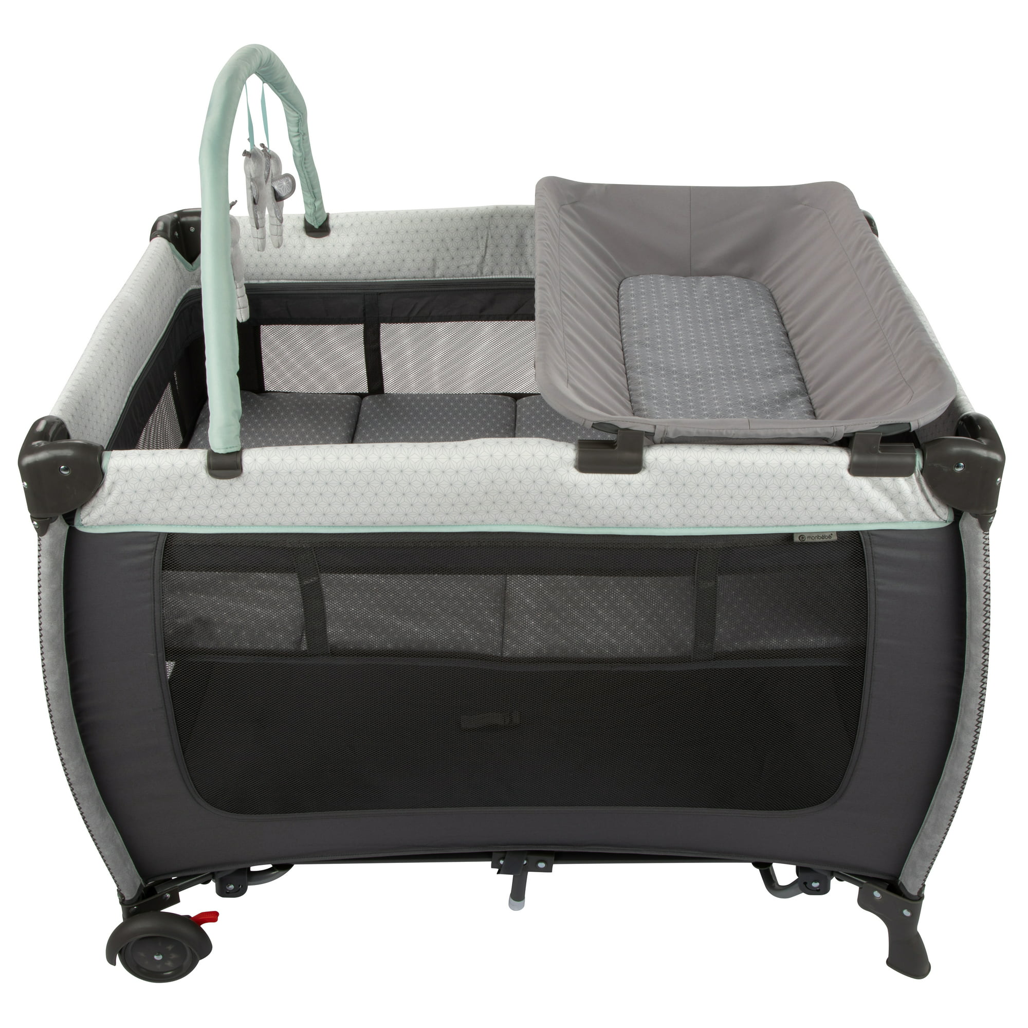 Monbebe Willow Rocking Play Yard with Full Size Bassinet. Stardust