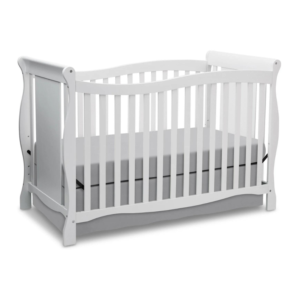 Delta Children Brookside 4-in-1 Convertible Crib. Greenguard Gold Certified. White