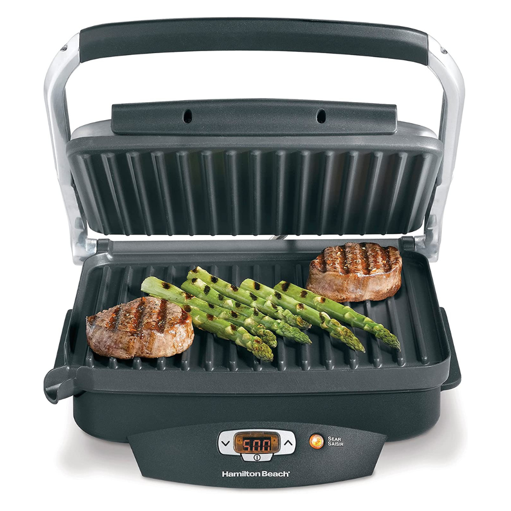 Hamilton Beach Steak Lovers Grill. 100 Sq. In.. Black. Model 25331
