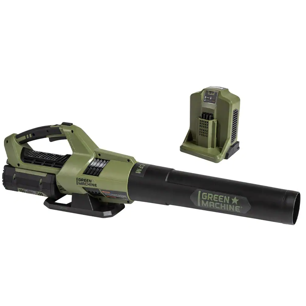 Green Machine 62V Cordless Axial Blower Variable Speed Brushless Motor. 123 MPH Max Air Speed