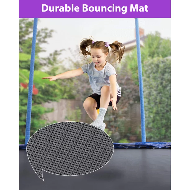 Maxkare 10FT Trampoline With Safety Enclosure Protective Net. 264 lbs Weight Capacity