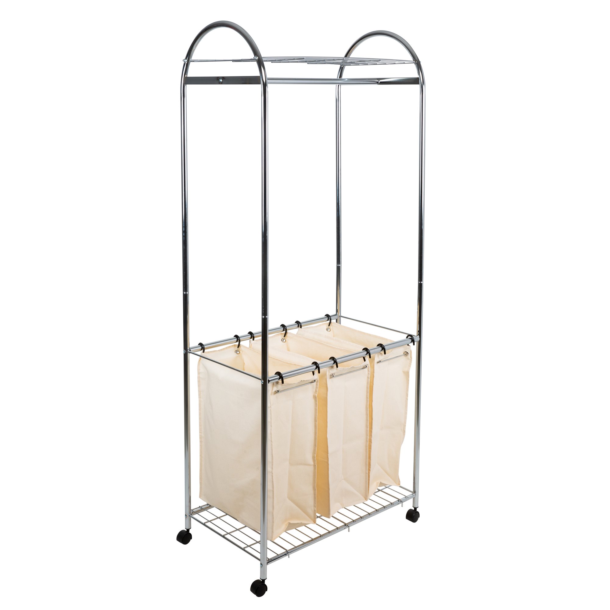 Organize It All Neu Home Laundry Sorter with Canvas Bags