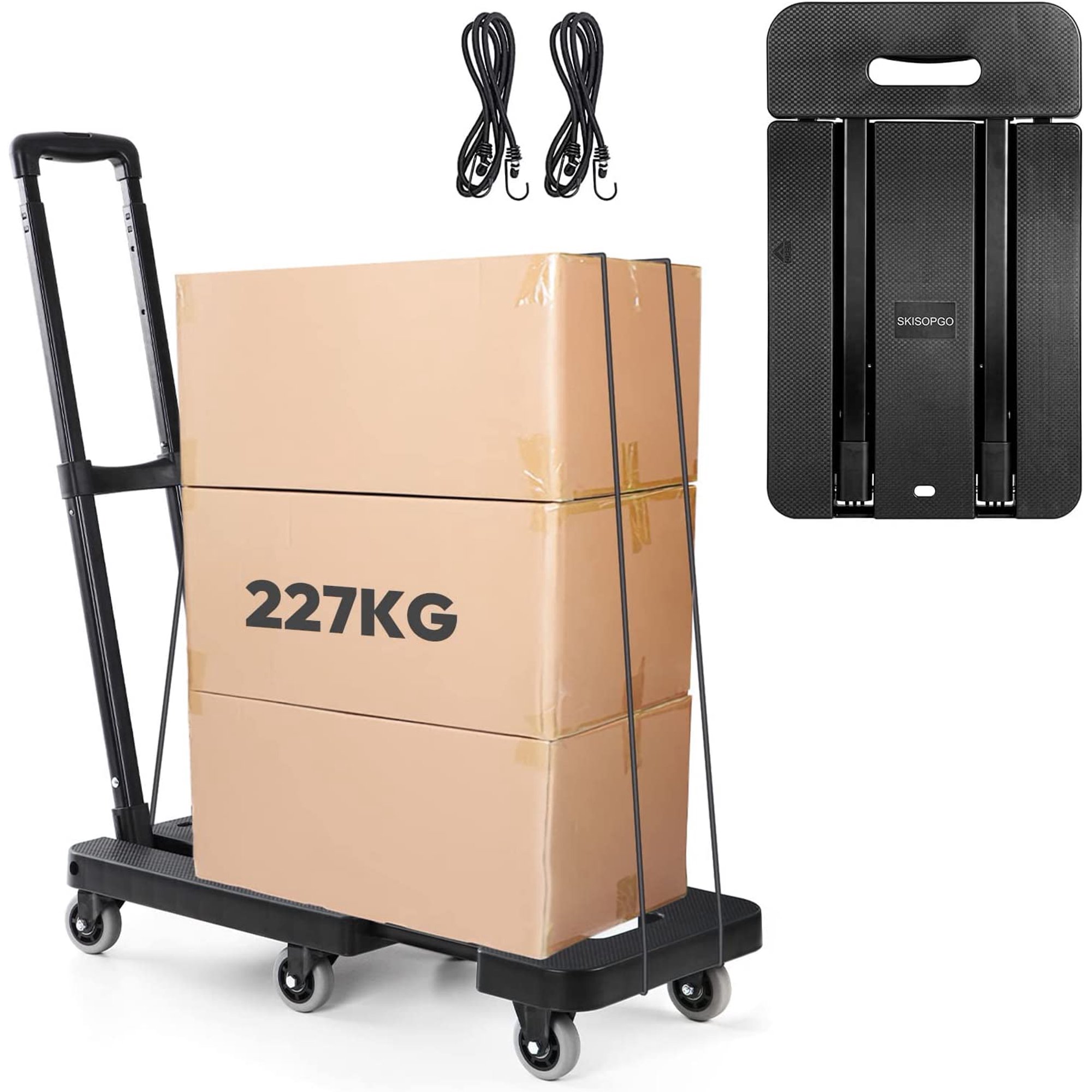 Skisopgo PR-7 500 lbs Capacity Folding Hand Truck. Heavy Duty