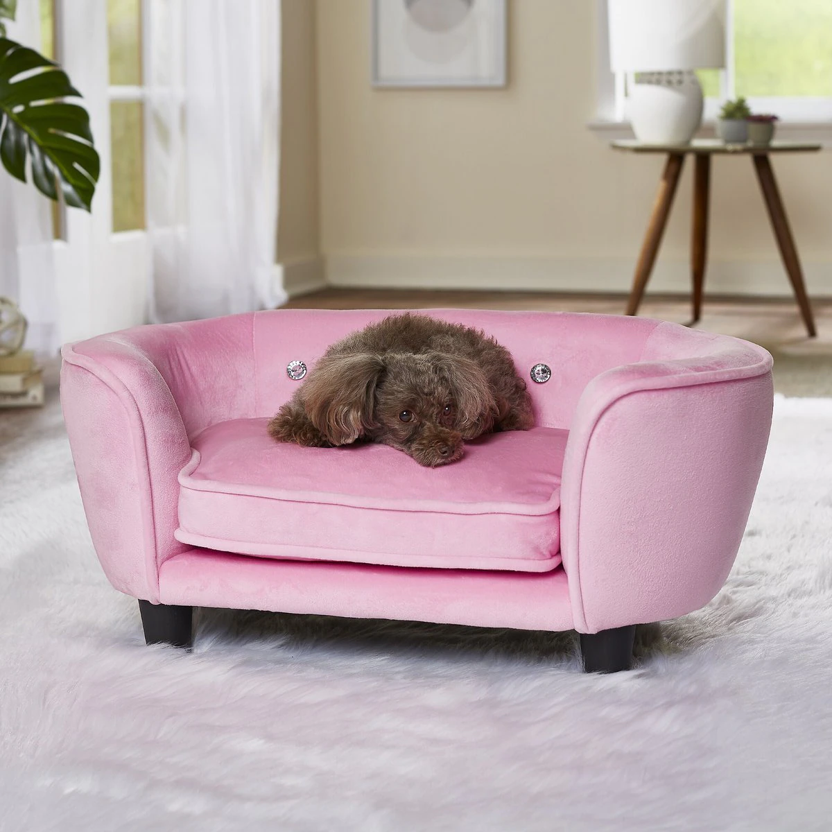 Enchanted Home Pet Serena Sofa Cat & Dog Bed w/ Removable Cover