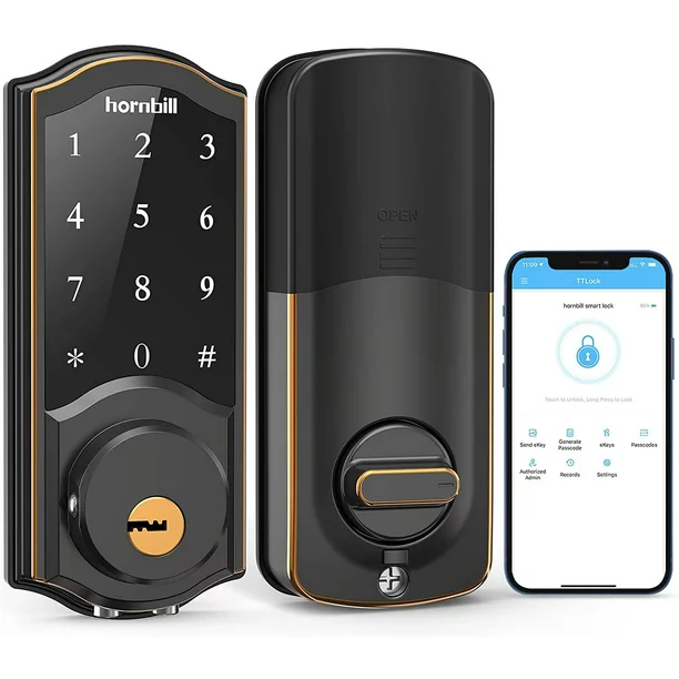 Hornbill Smart Deadbolt. hornbill Keyless Entry Door Lock for Front Door with Keypad