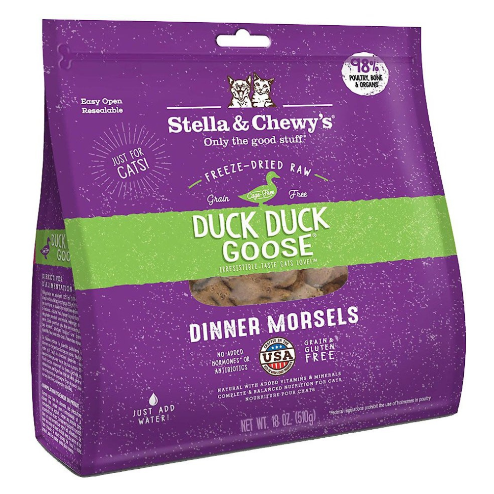 Stella & Chewy-s Duck Duck Goose Dinner Morsels Freeze-Dried Raw Cat Food