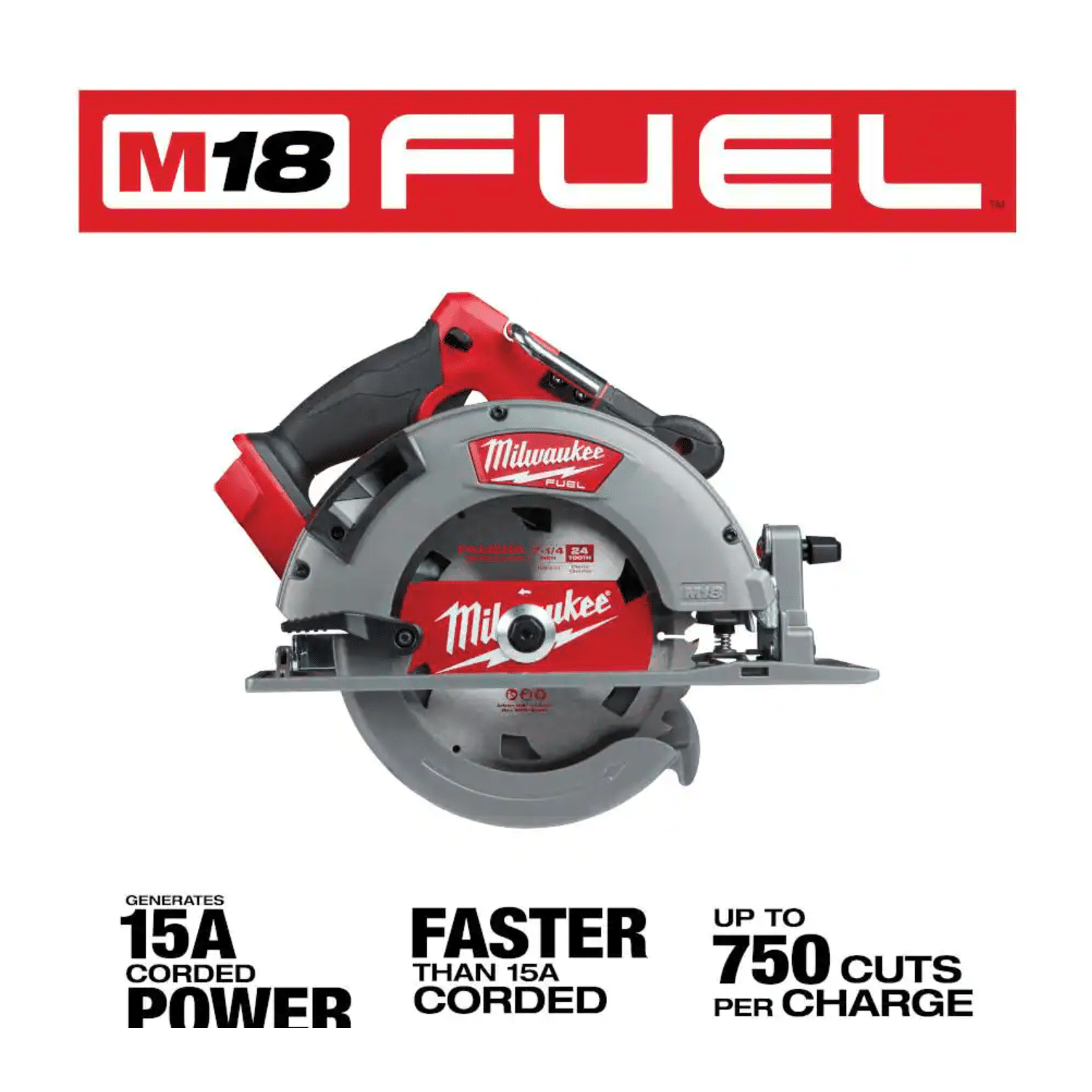 Milwaukee M18 FUEL 18-Volt Lithium-Ion Brushless Cordless 7-1/4 in. Circular Saw. Tool-Only (2732-20)